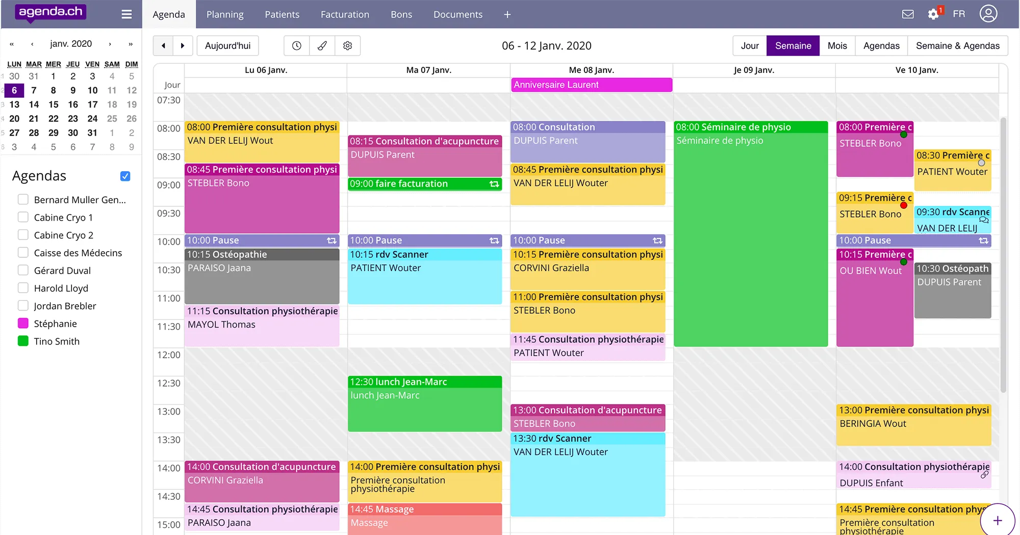 Gestion d'agenda optimisée